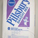 Devil's food cake mix from Pillsbury. The same cake mix you can buy in the grocery store, sold to you as a fresh cake at a premium. You don't even need to add eggs!