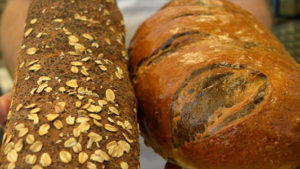 Homemade Multigrain and Marble Rye Bread Baked in House to go on your sandwich in your lunch box
